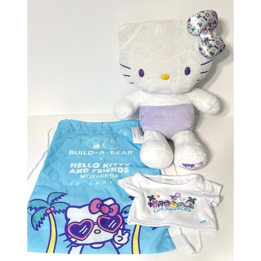 Build A Bear x Hello Kitty Los Angeles Exclusive BAB Sanrio Plush T-Shirt Bag